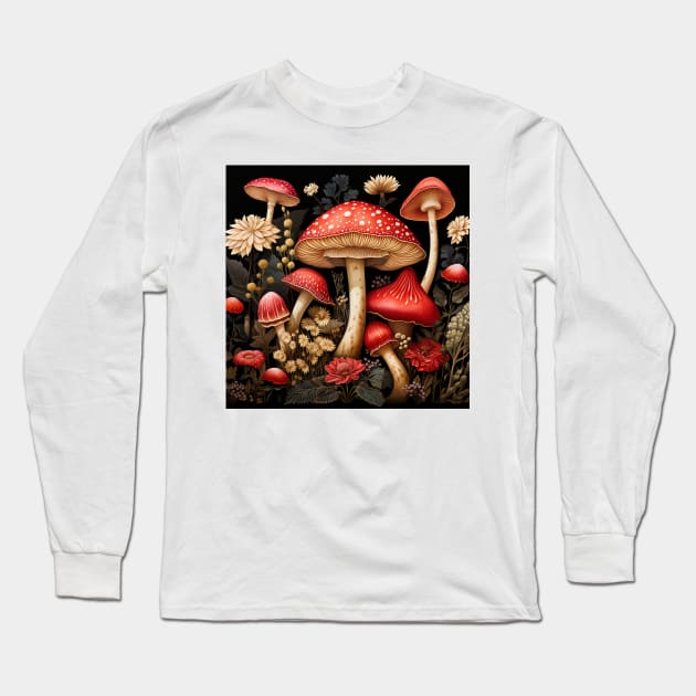 Mushrooms Long Sleeve T-Shirt by Imagier